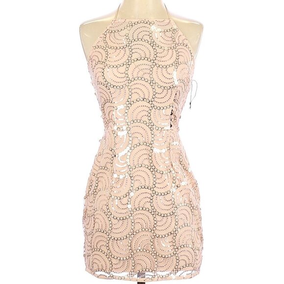Revolve About Us Jane Sequin Halter Mini D… - Picture 2 of 11